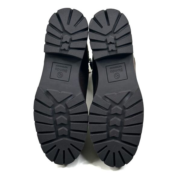 Blondo Dakota Waterproof Ankle Boots Brown Suede Buckle Strap Womens 7.5M New - Picture 13 of 13